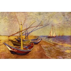 Пазл Рыбачьи лодки на берегу в Сен-Мари размеры до 60×90см, 1536эл.