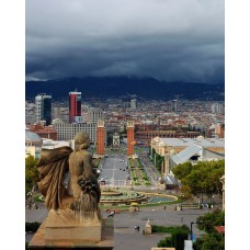 Пазл Вид Барселоны сверху. размеры до 60×90см, 1536эл.