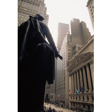 Пазл Нью-Йоркская фондовая биржа и статуя Вашингтона. размеры до 60×90см, 1536эл.