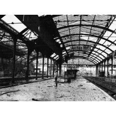 Пазл Железнодорожная станция Ахен, Германия 1945 размеры до 60×90см, 1536эл.