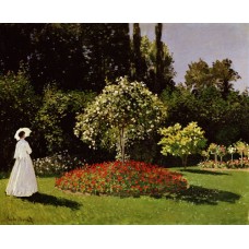 Пазл Жанна-Маргарита Лекадр в саду,1866г. размеры до 60×90см, 1536эл.