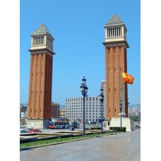 Пазл Венецианские башни на площади d'Espana.Барселона. размеры до 60×90см, 1536эл.