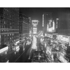 Пазл Таймс Сквер в дождливую ночь.Май 1952г. размеры до 60×90см, 1536эл.