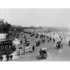 Купающиеся на пляже,Атлантик-Сити,1915г.